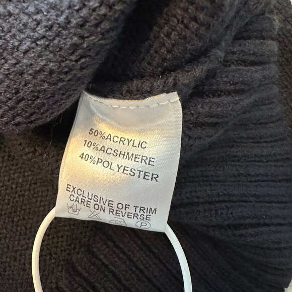 NWT Mau Mau Navy Sailor Collar Cashmere Blend Horsebit Knit Sweater M - Picture 3 of 8